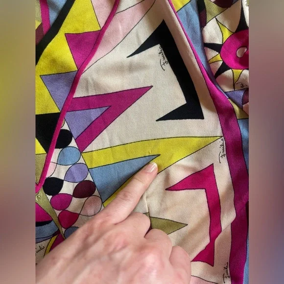 60s Vintage Pucci Silk Midi Dress - Picture 9 of 13